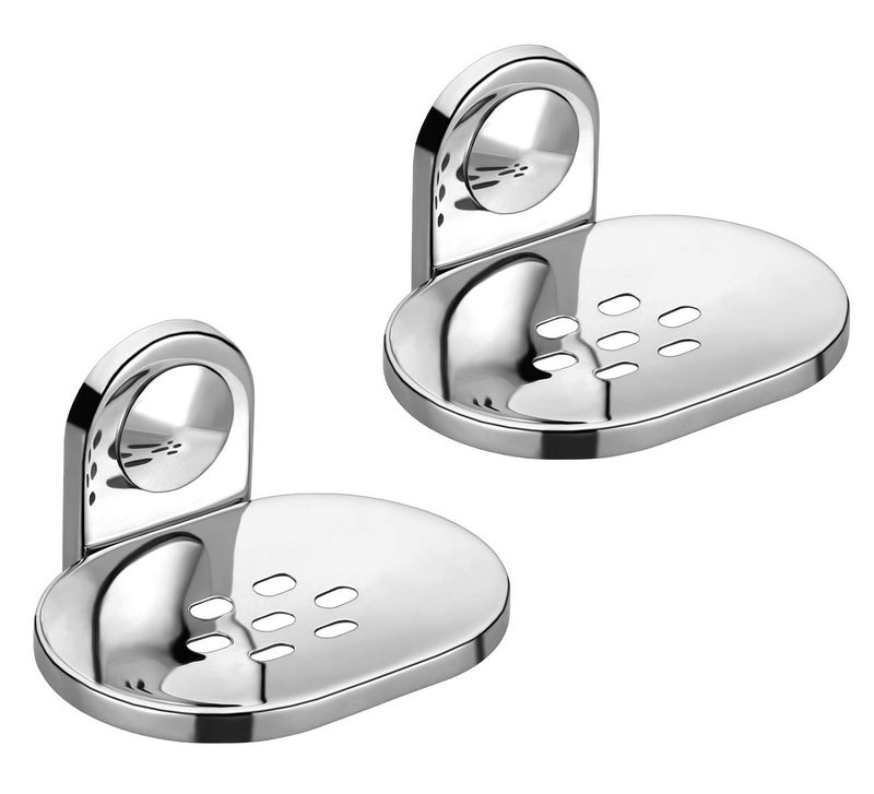 MADHULI 304 Stainless Steel Soap Dish for Bathroom/Bathroom Soap Holder/soap stand/kichan Accessories/Soap Dish (Chrome) SET of 2 - Image 1