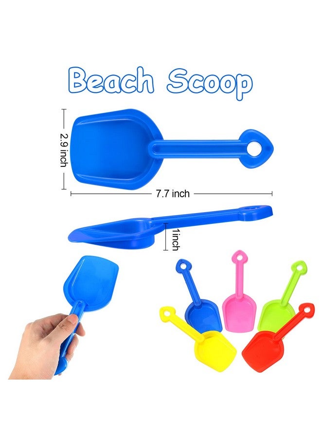 Junkin 24 Pcs 7.7 Inch Mini Plastic Sand Shovel Beach Toys Long Play Colorful Scoop Rake Sand Shovels For Beach And Garden Shoveling Digging Gardening Random Colors - Image 4