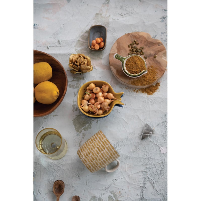 Creative Co-Op Hand-Painted Stoneware Measuring Cups, Multicolor - Image 5