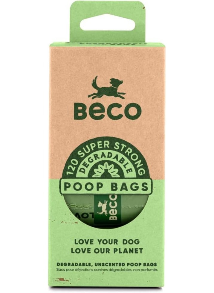 بيكو بيتس بيكو أكياس نفايات كبيرة وقوية جدًا | أكياس براز الكلاب غير المعطرة | 120 لفة إعادة تعبئة [8 × 15] - Image 1