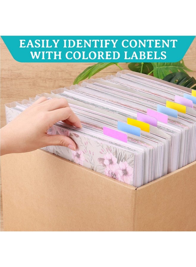 Caydo 20 Pieces Scrapbook Paper Storage Clear 12 X 12 Paper Storage Organizer With Tabs And Gusset Bottom For Holding Scrapbook Paper, Vinyl Paper, Paper, Cardstock - Image 4