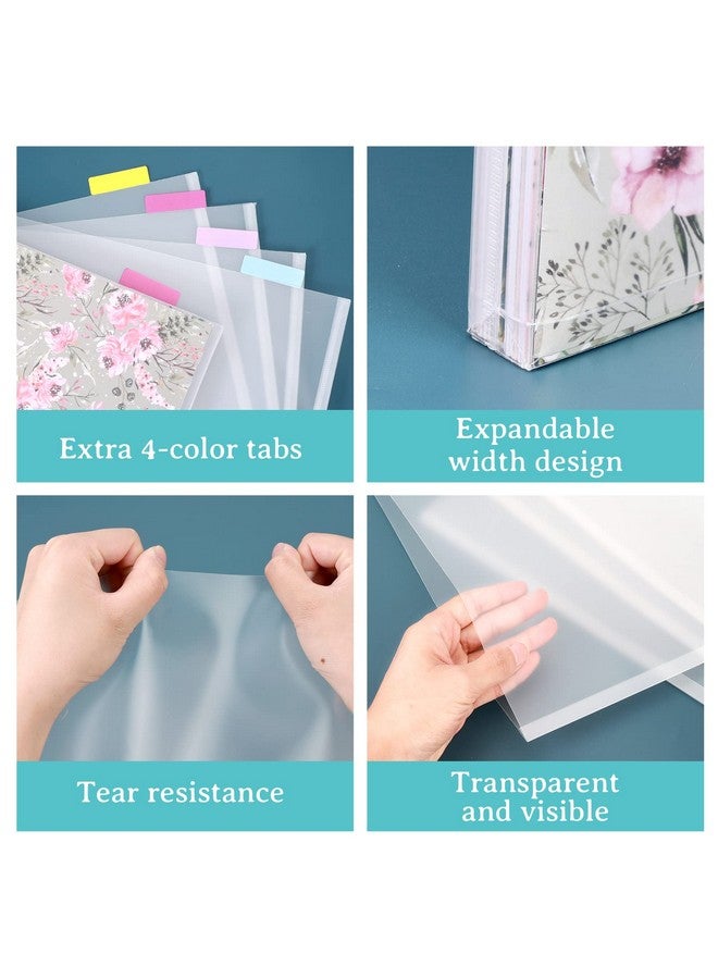 Caydo 20 Pieces Scrapbook Paper Storage Clear 12 X 12 Paper Storage Organizer With Tabs And Gusset Bottom For Holding Scrapbook Paper, Vinyl Paper, Paper, Cardstock - Image 5
