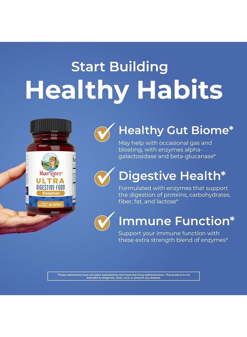 MaryRuth's Ultra Digestive Food Enzymes, 60 Capsules - Image 3