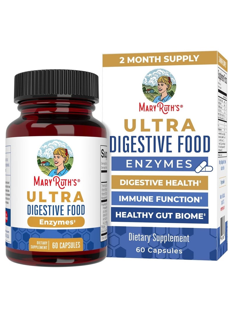 MaryRuth's Ultra Digestive Food Enzymes, 60 Capsules - Image 2