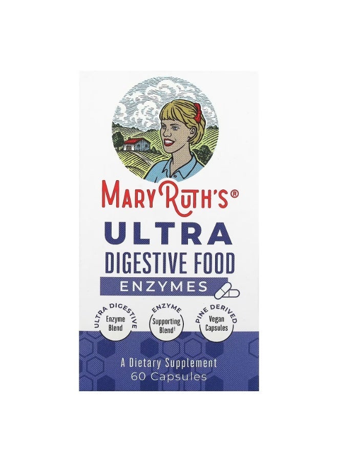 MaryRuth's Ultra Digestive Food Enzymes, 60 Capsules - Image 1