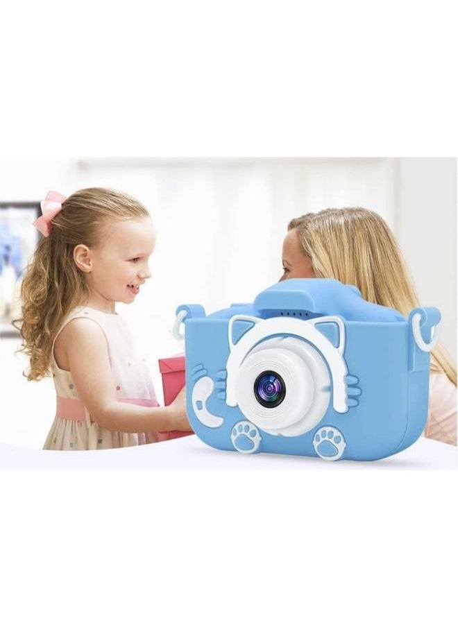 Kids Digital Camera for Boys & Girls – Blue Selfie Camera with Video Recording, Games & Music Player | Fun & Educational Toddler Camera for Age 3–12 | Great Birthday & Children’s Day Gift | Durable, Rechargeable & Easy to Use | Child-Safe Design