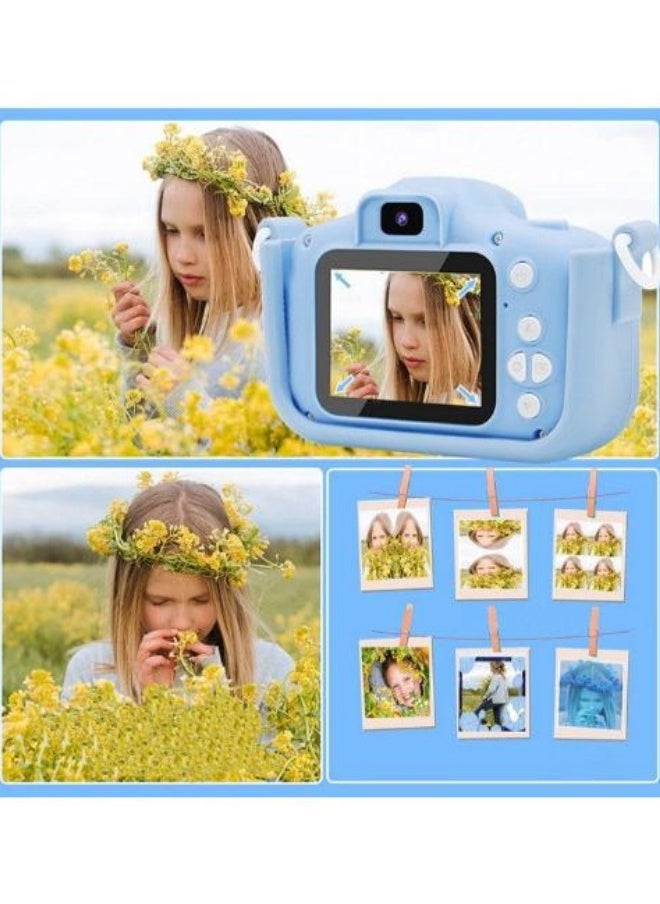 Kids Digital Camera for Boys & Girls – Blue Selfie Camera with Video Recording, Games & Music Player | Fun & Educational Toddler Camera for Age 3–12 | Great Birthday & Children’s Day Gift | Durable, Rechargeable & Easy to Use | Child-Safe Design