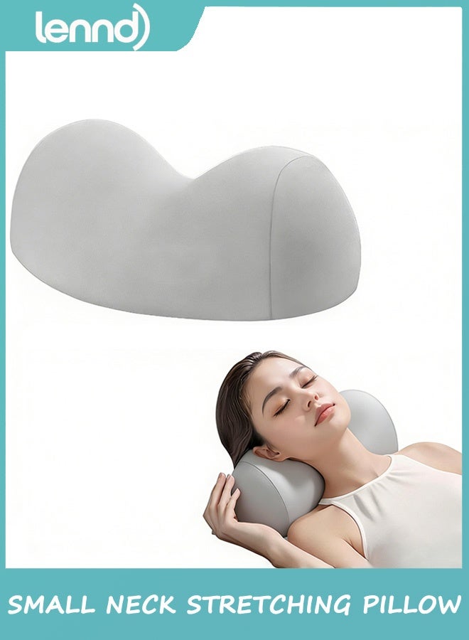 LENND Small Neck Stretcher Pillow for Pain Relief, Medium Soft Cervical Traction Device Neck Mild Support Pillow Foam Cervical Neck Pillow for Tension Muscle Relax Relief - Image 1