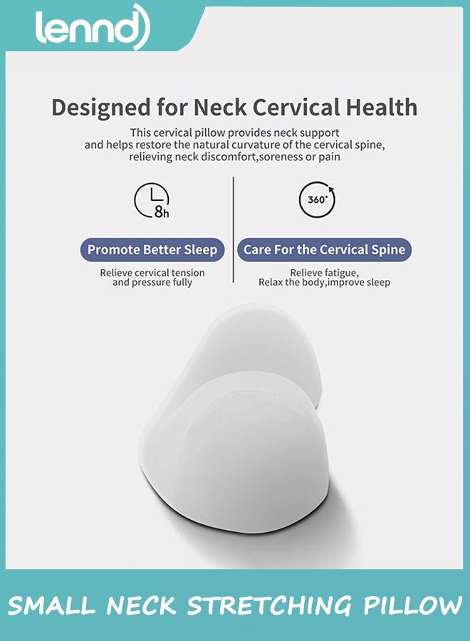 LENND Small Neck Stretcher Pillow for Pain Relief, Medium Soft Cervical Traction Device Neck Mild Support Pillow Foam Cervical Neck Pillow for Tension Muscle Relax Relief - Image 5