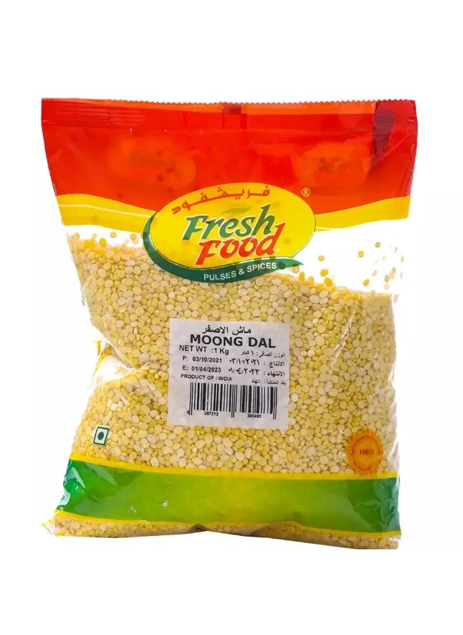 Fresh Food Fresh Food Moong Dal 1Kg Good Taste Quality Food Good For Health Both Veg and Non Veg Recipes With Loaded Protein and Fibre  - Image 1