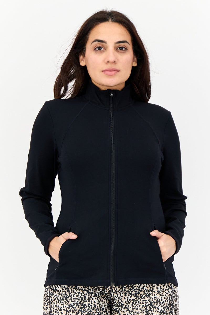 SKECHERS Women Sportswear Fit Long Sleeves Training Jacket, Black - Image 1