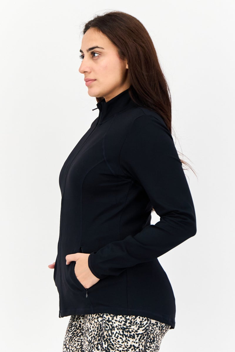 SKECHERS Women Sportswear Fit Long Sleeves Training Jacket, Black - Image 3