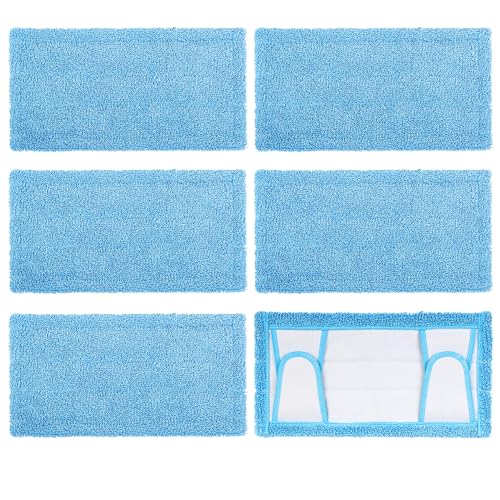 F Flammi Reusable Mop Pad for Swiffer Sweeper Mop 125 Microfiber Mop Pad Refill Washable for Hard Floor Baseboard Cleaning WetDry Cleaning Pad 6 Pack - Image 2