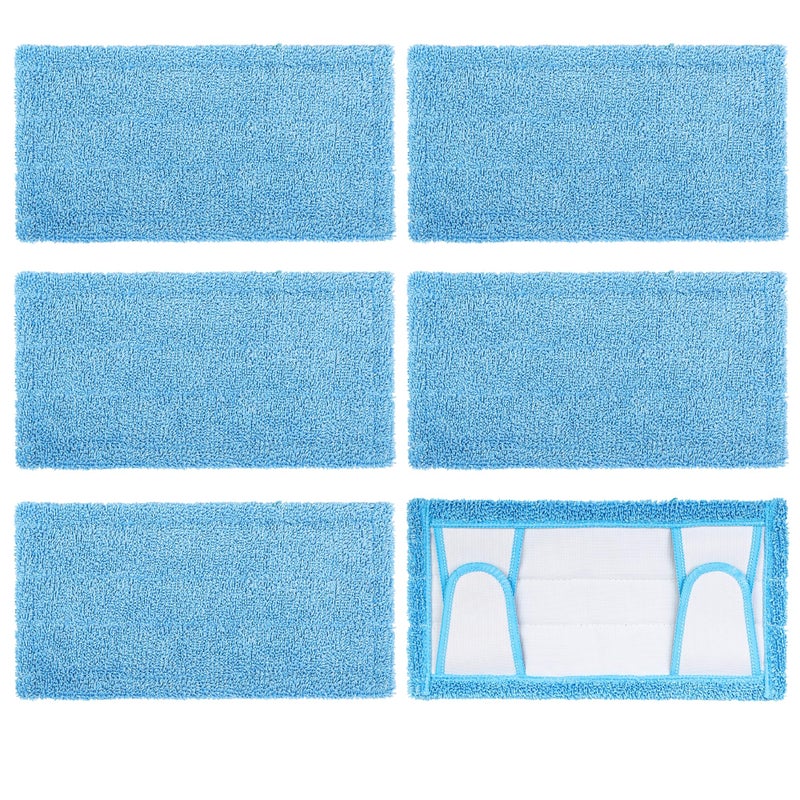 F Flammi Reusable Mop Pad for Swiffer Sweeper Mop 125 Microfiber Mop Pad Refill Washable for Hard Floor Baseboard Cleaning WetDry Cleaning Pad 6 Pack - Image 3