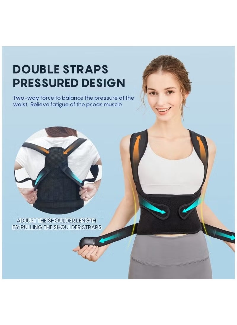 ASIV - Back Brace and Posture Corrector for Unisex Back Straightener Scoliosis and Hunchback Correction Back Pain Spine Corrector Support Adjustable Posture Trainer - Image 1