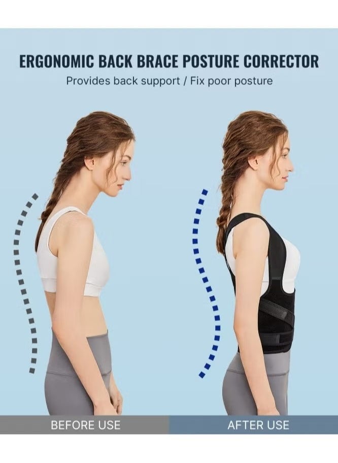 ASIV - Back Brace and Posture Corrector for Unisex Back Straightener Scoliosis and Hunchback Correction Back Pain Spine Corrector Support Adjustable Posture Trainer - Image 1