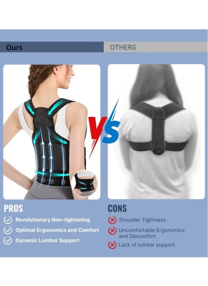 ASIV - Back Brace and Posture Corrector for Unisex Back Straightener Scoliosis and Hunchback Correction Back Pain Spine Corrector Support Adjustable Posture Trainer - Image 1