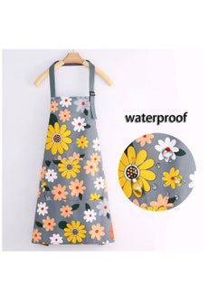 KASTWAVE Kitchen Aprons for Women 2 Pack Adjustable Waterproof Cooking Apron with Pockets Chef Aprons for Kitchen Baking Gardening BBQ  - Image 3