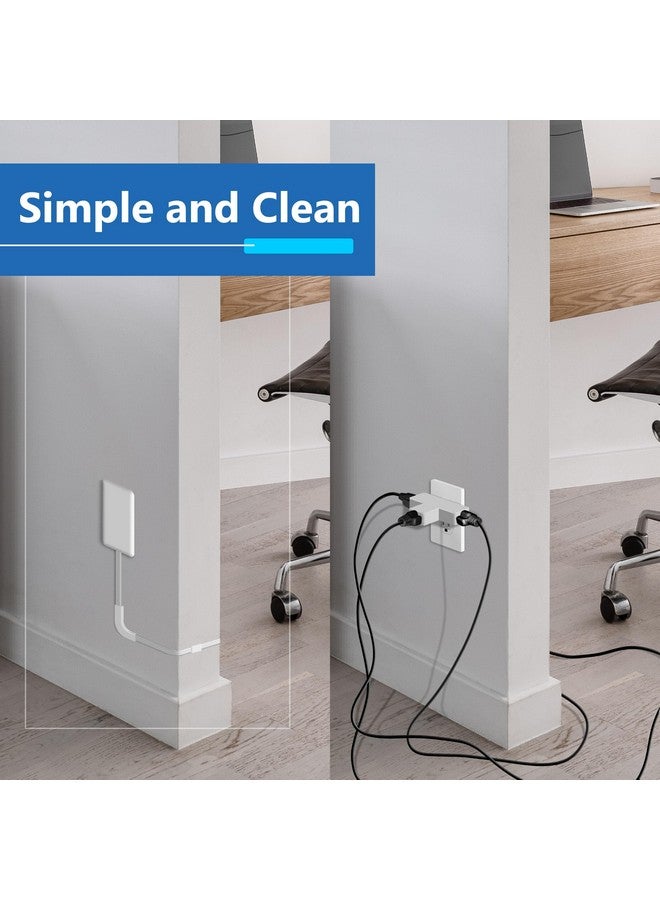 LIDER Outlet Extender with 3 Receptacles, 21W USB Type-A, and 2 USB Type-C, USB Port, Ultra-Thin Wall Plate Plug with Cord Extender, 3-Outlet Power Strip, Flat-Face, ETL-Listed, 3ft Cord, White - Image 4