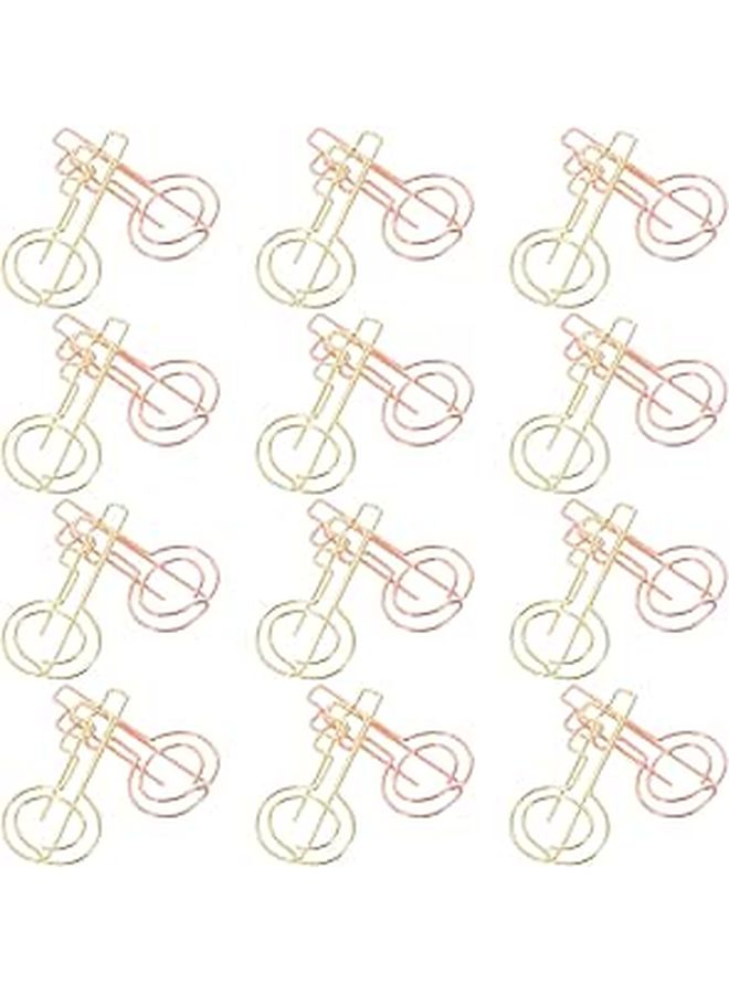 Creative Key Shaped Paper Clips 30pcs Metal Office Supplies Rose Gold Bookmark - Image 1