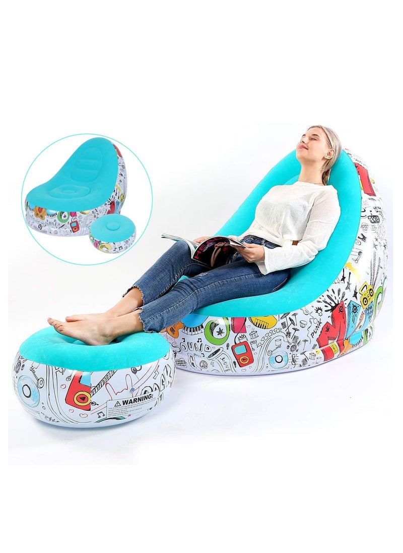 2 Pack Foldable Portable Inflatable Bean Bag Chair, Lazy Sofa, Inflatable Couch, Inflatable Sofa, Inflatable Seat, Air Furniture Set with Footrest, Air Pump for Indoor, outdoor - pzsku/Z25F1B53F0AE38AB7EB13Z/45/_/1719910909/da65c620-67f4-40c4-87a3-fb52719e72ff