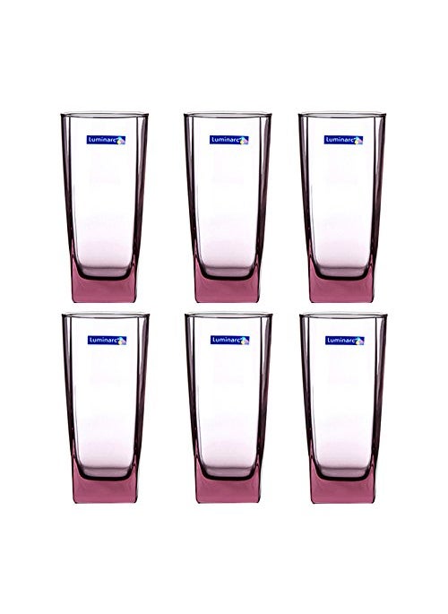 Luminarc Luminarc Sterling Pink Colour Juice Glass, Pink, 330 ml, Set of 6  - Image 1