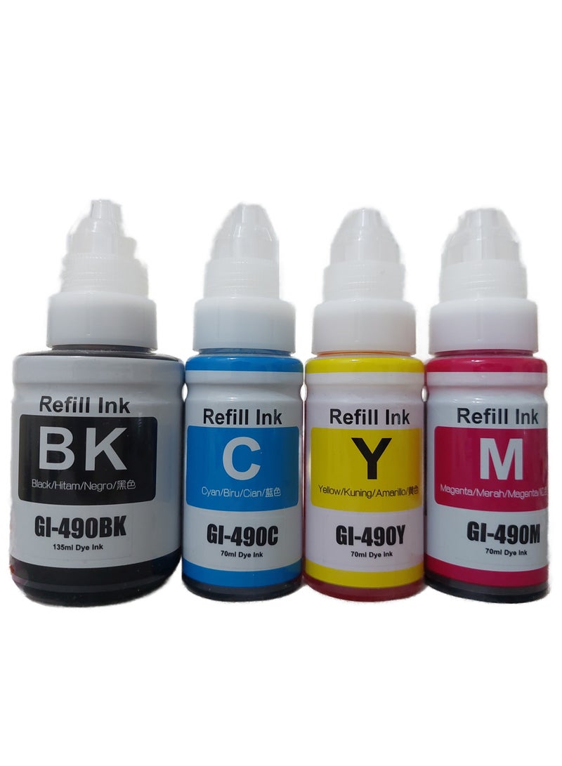 Refill Compatible GI-490 GI490 GI 490 Color Water Based Bottle Refill Ink For Canon Pixma G3411 G2410 G2411 Printer - Image 1