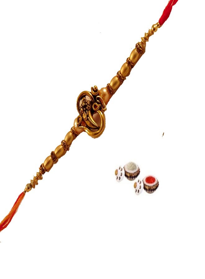 Suninow ganesha rakhi thali combo for brother | rakhi set of 4 | rakhi for brother and bhabhi | Rakhi combo | rakhi thali | rakhi for rakshabandhan - Image 2