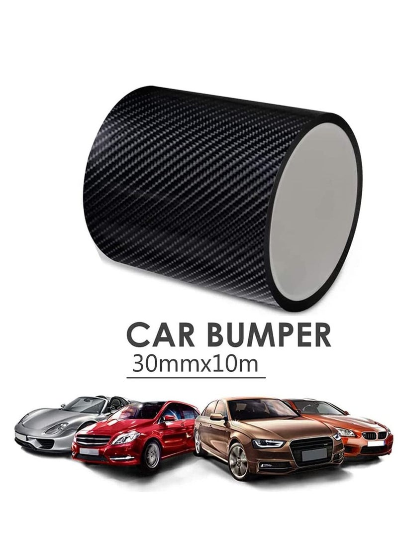 SYOSI Car Door Edge Guards Scratch Cover Sill Protector Bumper Protector 5D Carbon Fiber Car Wrap Film Automotive Self Adhesive Anti Collision Film Fits for Most Cars 1.2In  33Ft Black - Image 2