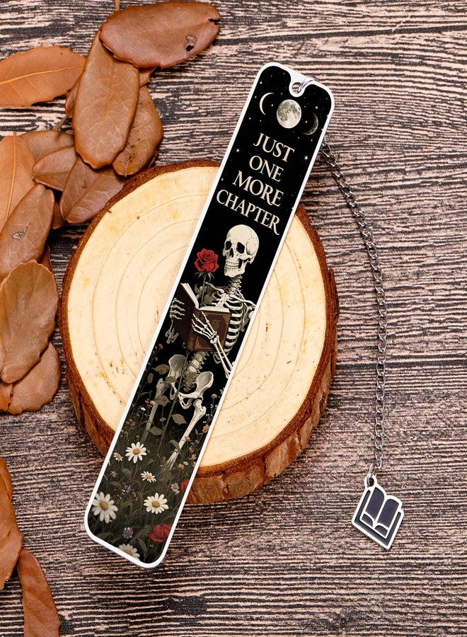 Fleure Esme Book Marks for Reading Women Metal Bookmark for Book Lovers Dark Romance Spicy Bookmarks Skull Skeleton Funny Book Mark, Smutty Christmas Stocking Stuffers for Women Men Adults One More Chapter - Image 3