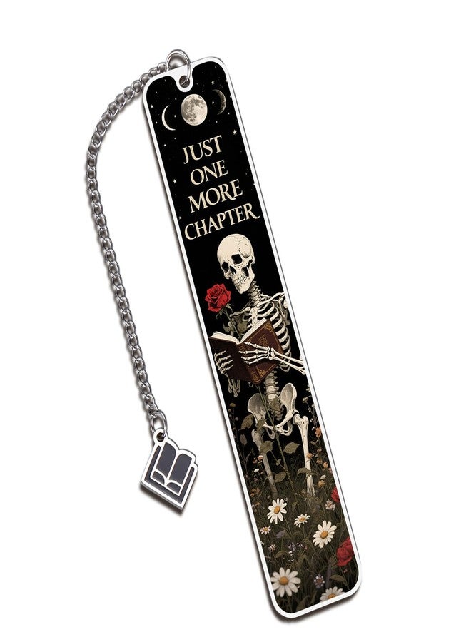 Fleure Esme Book Marks for Reading Women Metal Bookmark for Book Lovers Dark Romance Spicy Bookmarks Skull Skeleton Funny Book Mark, Smutty Christmas Stocking Stuffers for Women Men Adults One More Chapter - Image 1