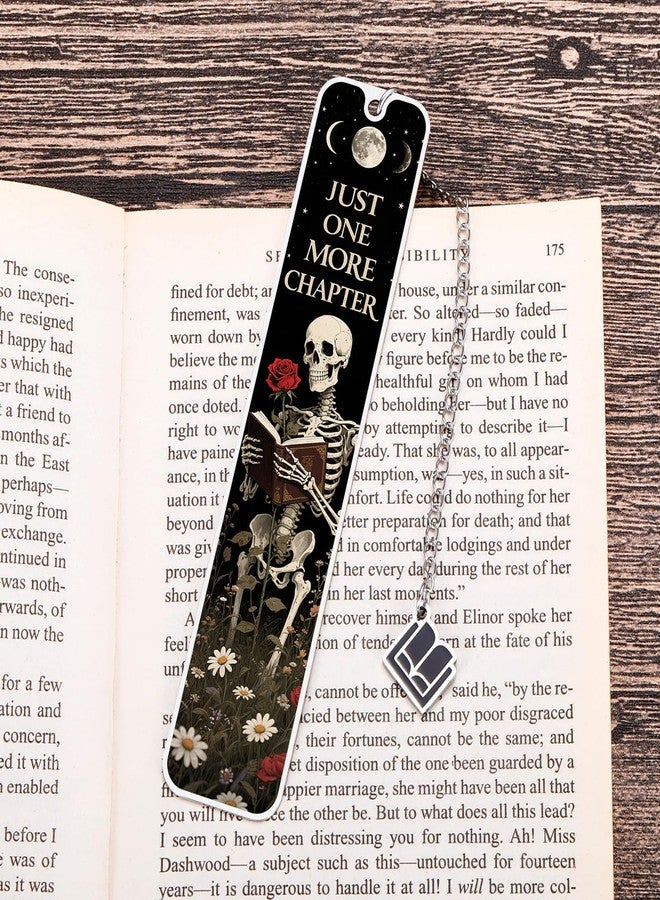 Fleure Esme Book Marks for Reading Women Metal Bookmark for Book Lovers Dark Romance Spicy Bookmarks Skull Skeleton Funny Book Mark, Smutty Christmas Stocking Stuffers for Women Men Adults One More Chapter - Image 2