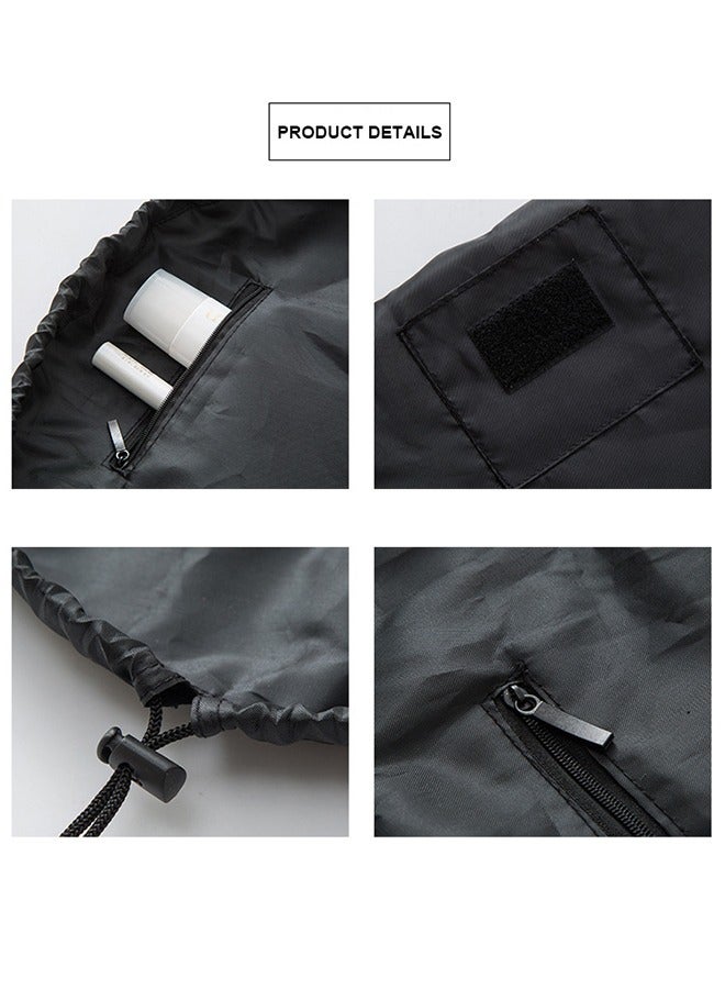 vely vely Lazy Drawstring Makeup Bags, Cosmetic Drawstring Bag, Large Capacity Waterproof Travel Portable Cosmetic Bag Pouch Makeup Pouch Storage Organiser for Women Girl (Black) - Image 4