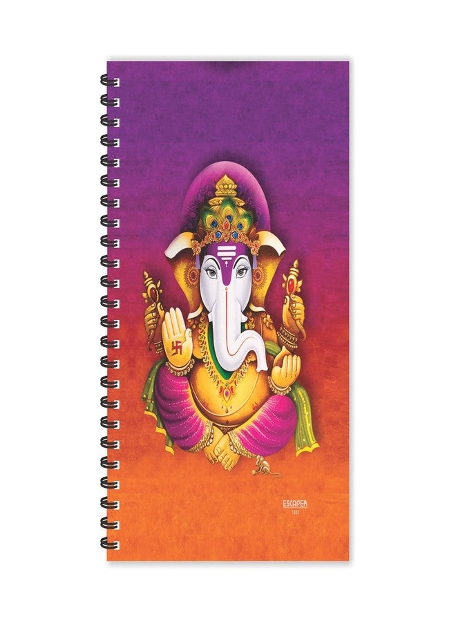 ESCAPER Purple Lord Ganesha Diary, Ruled - A5 Size - 8.5 x 5.5 inches Devotional Diary, God Diary, Religious Diary, Diary Notepad, Diary for Office, Diary for Gift - Image 1