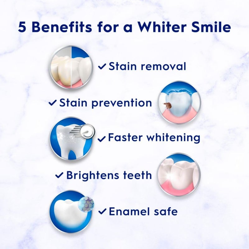 Crest 3D White Brilliance Vibrant Peppermint Teeth Whitening Toothpaste, 4.6 oz Pack of 3, Anticavity Fluoride Toothpaste, 100% More Surface Stain Removal, 24 Hour Active Stain Prevention - Image 2