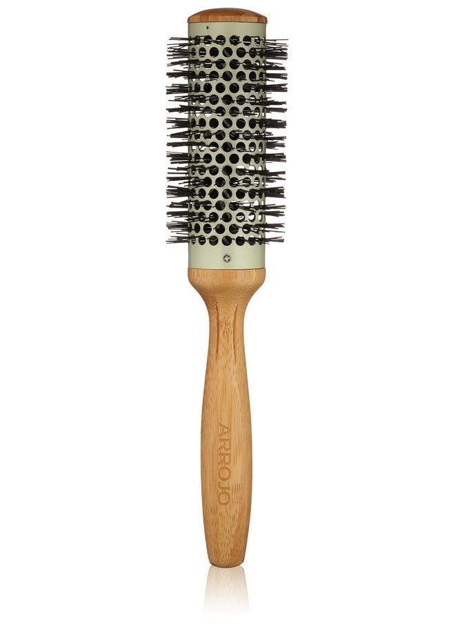 ARROJO Medium Ceramic Round Hair Brush Round Brush For Blow Drying & Styling Bristle Hair Brushes For Women & Men Hairbrush To Smooth & Add Shine Bristle Hair Brush Great For Midlength Styles  - Image 2
