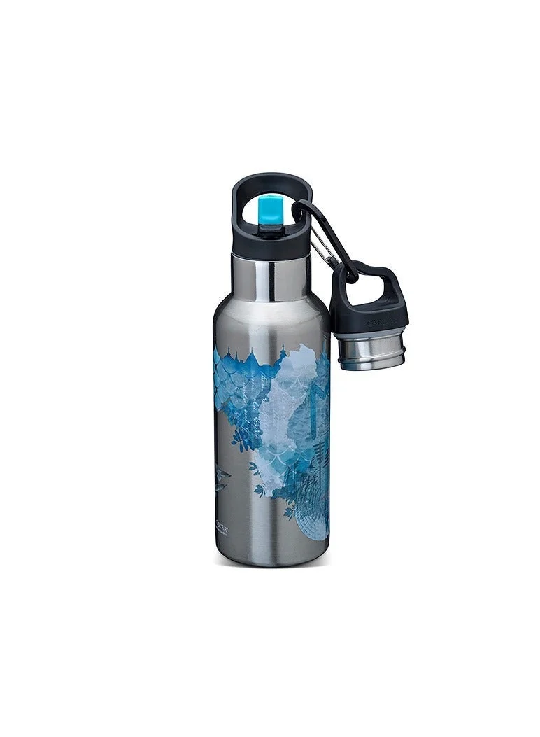 كارل أوسكار Wisdom Combo Pack - Water (Stainless steel Flask 0.5 L + Lunchbox  0.9L) Blue