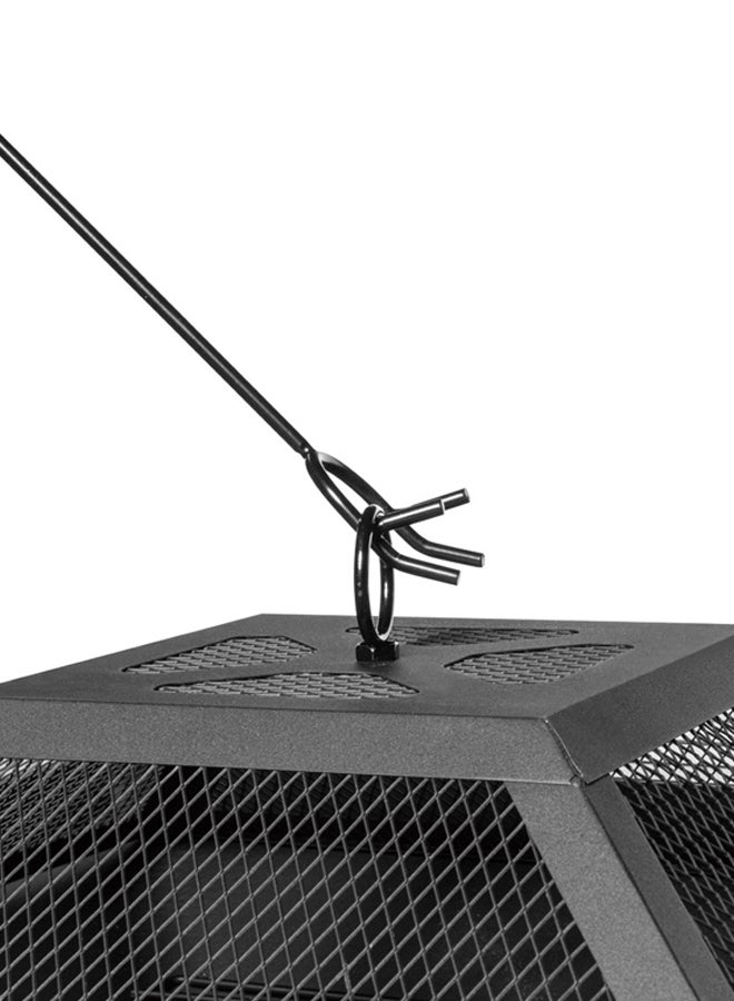 AL SANIDI Charcoal stove, Square Portable stove, Black, Size81*81*45Cm - Image 4