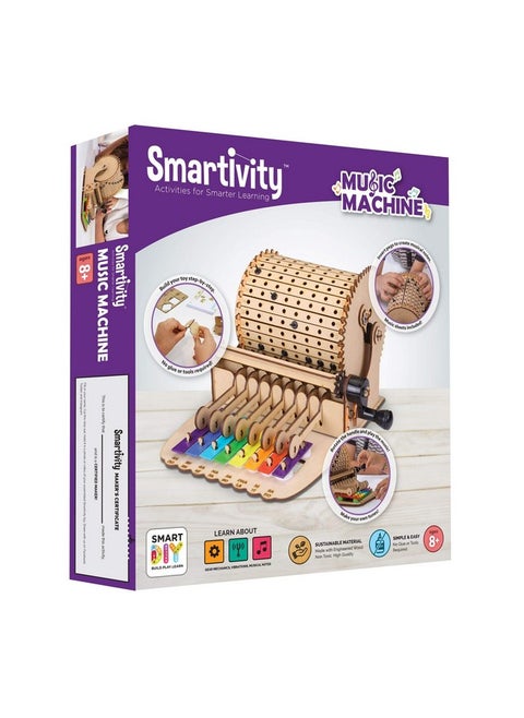 Music Machine; Mechanical Action Science Engineering Stem And Steam Building Kit For Kids Ages 8 And Up