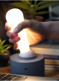 SNW Multi-Functional Lever Night Light Stylish Portable, Wall Mountable and Desktop Use for Home and Outdoor, White/Gray  - Image 2