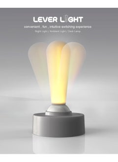 SNW Multi-Functional Lever Night Light Stylish Portable, Wall Mountable and Desktop Use for Home and Outdoor, White/Gray  - Image 3