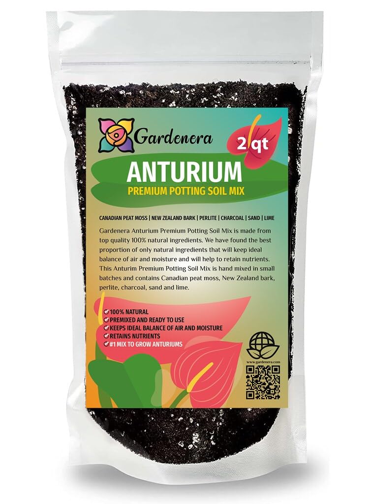Gardenera Organic Anthurium Potting Mix by Gardenera - Nourish Your Plants Naturally - 2 QUARTS - Image 1
