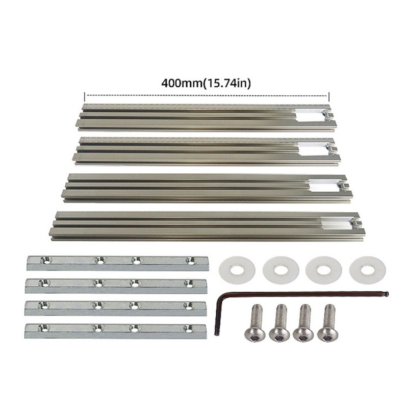 Woodworking Guide Rail Type E Foldable Side Handles - 3 Adjustable Parts Universal Trimming Machine Auxiliary Rail for Professional Carpenters DIY Novices - Image 1