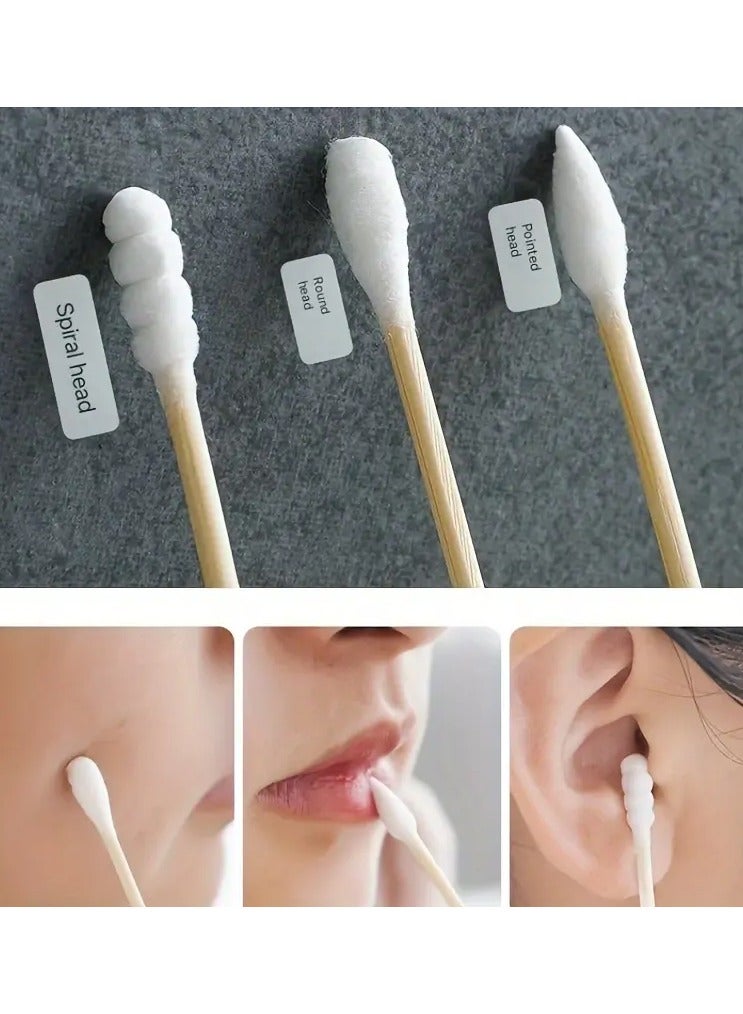 Ucanbe 500pcs Multi-Purpose Disposable Ear Cleaning Swabs with Pointed Tip - Includes Storage Case or Bag - Image 5