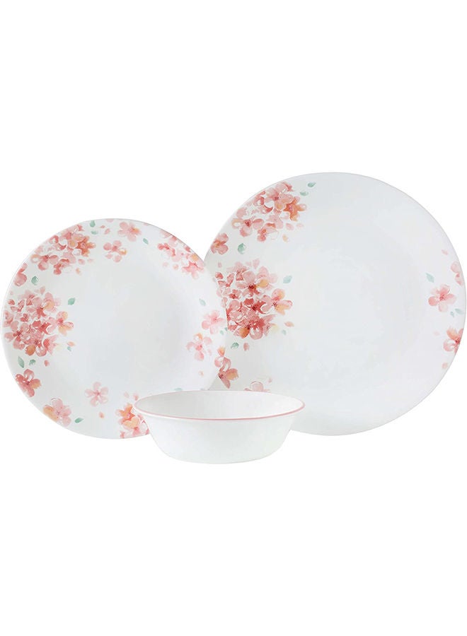 Corelle طقم عشاء من ١٢ قطعة مقاوم للتشقق والكسر من كوريل أدوريا لـ ٤ أشخاص، ١١٢٨٦٦٥، أبيض  - Image 1