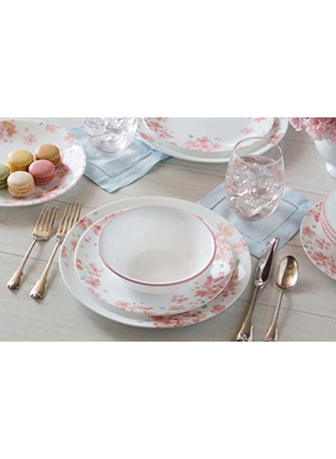 Corelle طقم عشاء من ١٢ قطعة مقاوم للتشقق والكسر من كوريل أدوريا لـ ٤ أشخاص، ١١٢٨٦٦٥، أبيض  - Image 2