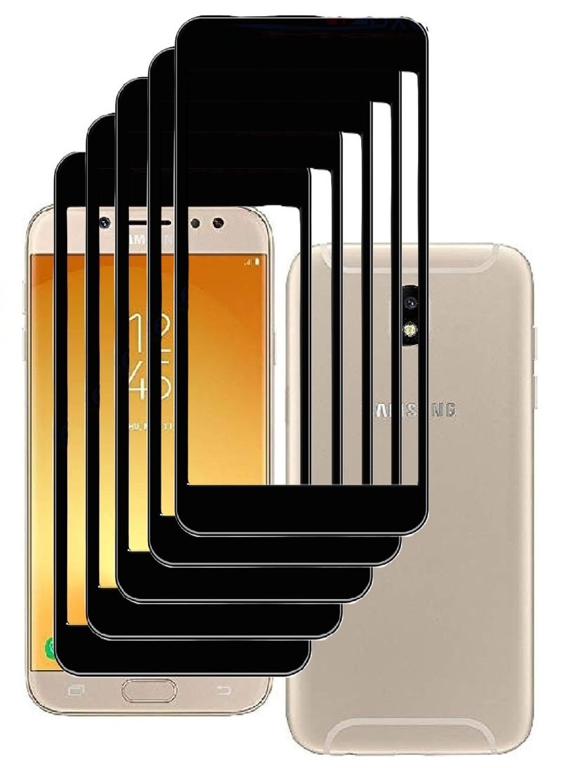 AINA 5 Pieces Tempered Glass Screen Protector 5D Designed For Samsung Galaxy J7 Pro Full Glue Edge to Edge Full Screen Coverage And Bubble Free - Image 1