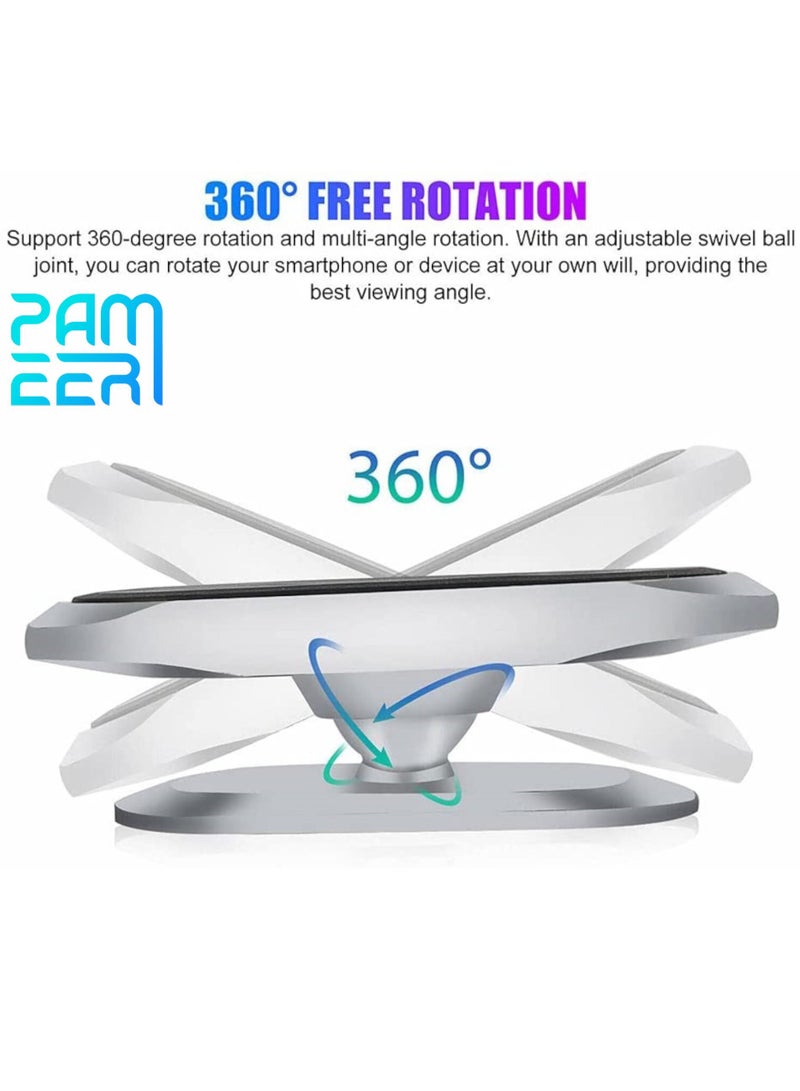 PAMEER Car Dashboard Mount Mobile Phone Holder Magnetic Car Cell Phone Clip Stand Mobile Mount Clip Holder 360° Rotation Universal Car Mount Fits iPhone Samsung Tablets  - Image 3