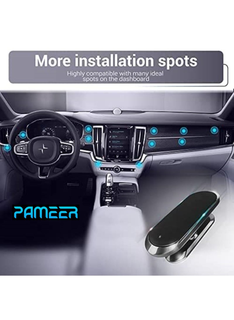 PAMEER Car Dashboard Mount Mobile Phone Holder Magnetic Car Cell Phone Clip Stand Mobile Mount Clip Holder 360° Rotation Universal Car Mount Fits iPhone Samsung Tablets  - Image 2