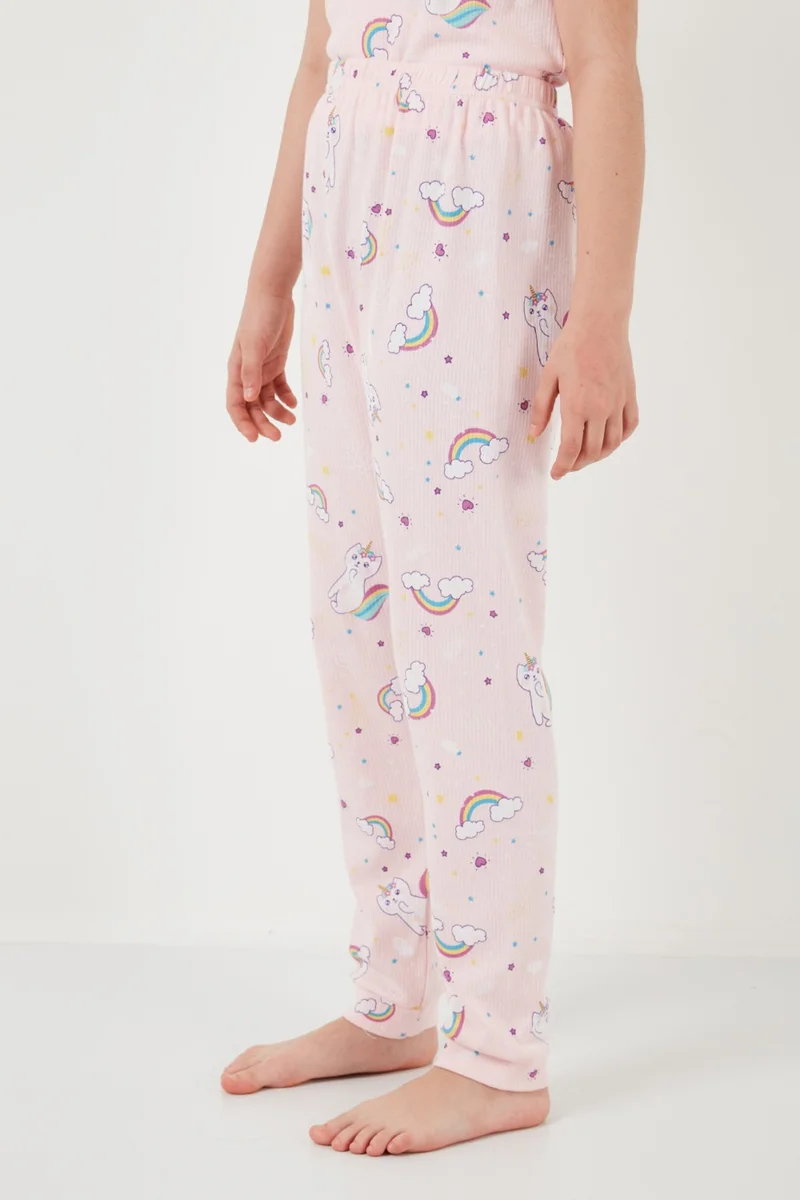 Lela 100% Cotton Crew Neck Short Sleeve Pajama Set Girl's Pajama Set 6651002